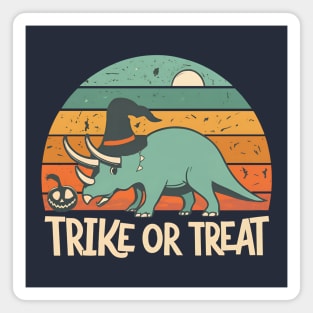 Trike or Treat - A Dinosaur Halloween Magnet